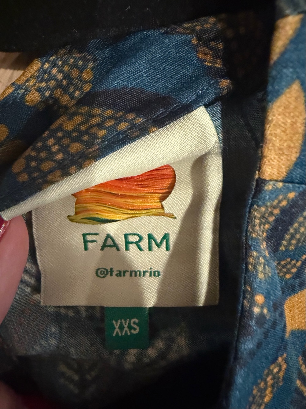 FARM Rio Teal and Mustard Floral Midi Dress - Picture 2 of 2